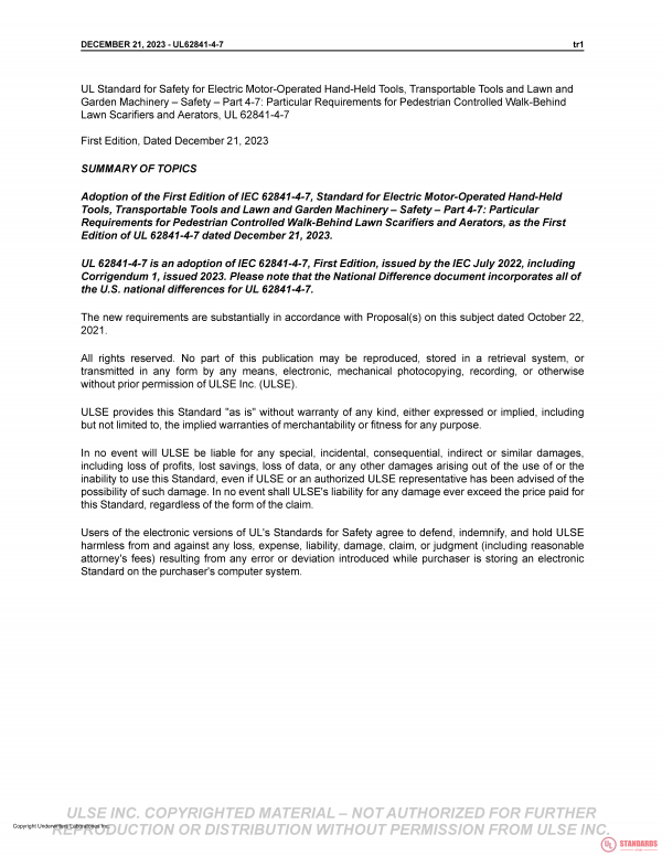UL 62841-4-7 PDF UL 62841-4-7 PDF